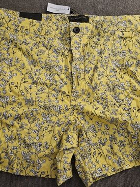 Banana Republic Yellow Floral Print Shorts